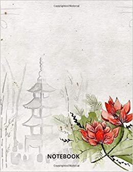 notebook: Japanese art lined notebook : 122 pages Large (8.5 x 11 inches) perfect for Journal, Doodling, Sketching and Notes