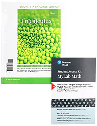 Precalculus: A Right Triangle Approach, Loose-Leaf Edition Plus Mylab Revision with Corequisite Support -- 24-Month Access Card Package indir
