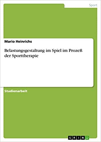 Belastungsgestaltung im Spiel im Prozeß der Sporttherapie indir