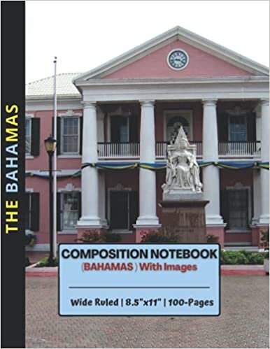 COMPOSITION NOTEBOOK (BAHAMAS) With Images: Wide Ruled, 100 pages, 8.5x11-inches. For Kids, Teens & Adults. SN10