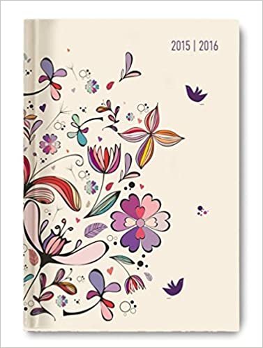 Collegetimer Flower Art 2015/2016 - Schülerkalender A5 - Weekly - 224 Seiten