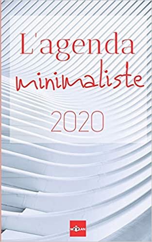 L'agenda minimaliste 2020: planificateur mensuel à cases avec 2 pages libres et lignées pour chaque mois | vue fluide en double page avec blocs et ... française | encombrement réduit 13x20 cm indir