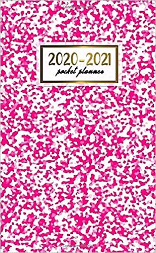 2020-2021 Pocket Planner: 2 Year Pocket Monthly Organizer & Calendar | Cute Two-Year (24 months) Agenda With Phone Book, Password Log and Notebook | Abstract Purple & White Print
