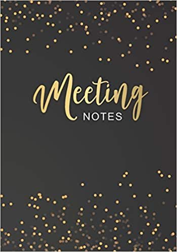 Meeting Notes: Black Cover | Business Notebook for Meetings and Organizer | Taking Minutes Record Log Book Action Items & Notes | Secretary Logbook Journal