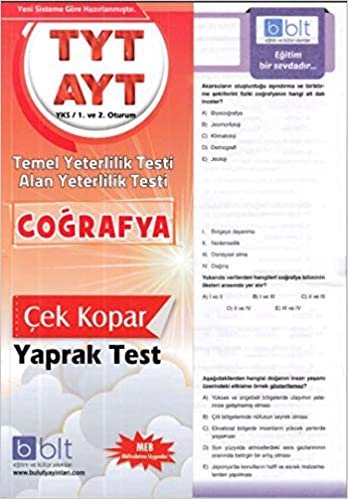 Bulut TYT AYT Coğrafya Yaprak Test 1. ve 2. Oturum Yeni