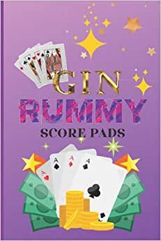 Gin Rummy Score Pads: 6”x9”, 120 pages, Keep Track of Scoring Card Games Black, Game Record and Score Keeper Book For Gin Rummy Lover And Players