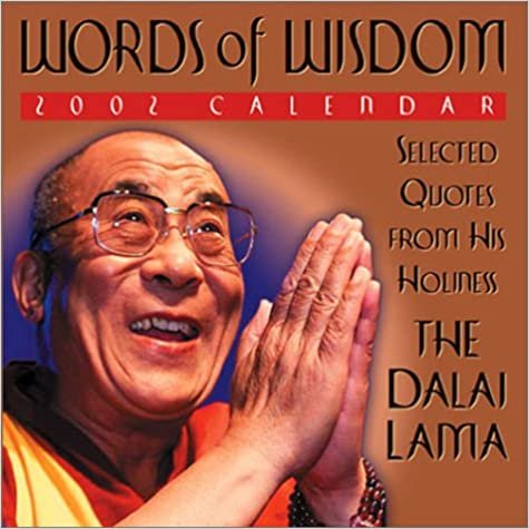 Words of Wisdom 2002 Calendar: Selected Quotes from His Holiness the Dalai Lama indir