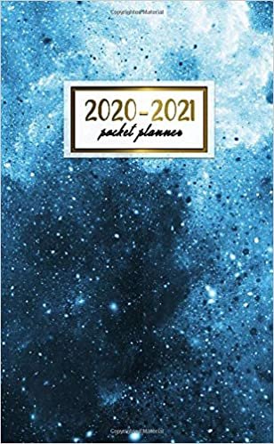 2020-2021 Pocket Planner: Pretty Two-Year Monthly Pocket Planner and Organizer | 2 Year (24 Months) Agenda with Phone Book, Password Log & Notebook | Cute Stars, Galaxy & Nebula Pattern