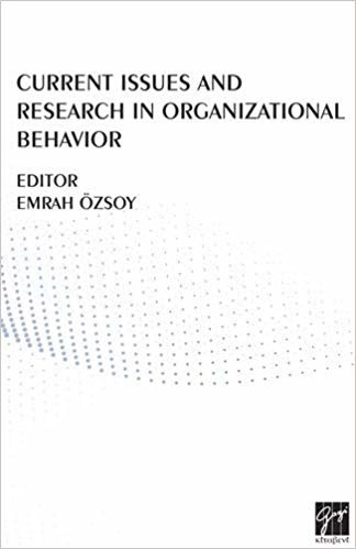 Current Issues And Research In Organizational Behavior indir