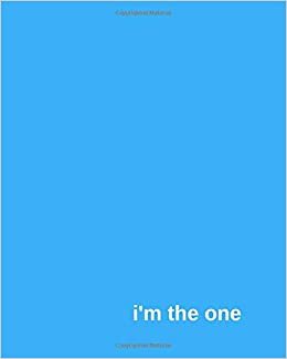 i'm the one: 125 page blank journal