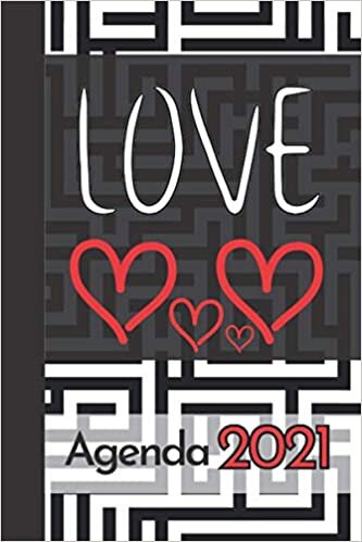 Agenda 2021 | LOVE: Formato A5 ( 15,24 x 22,86cm) | Cómodo día de semana de enero a diciembre | Espacio para anotar sus proyectos, misiones, citas importantes