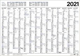 Kleiner Wandtimer 2021: 14 Monate (Dezember 2019 - Januar 2021) I Ferientermine und Feiertage I 68 x 47 cm indir