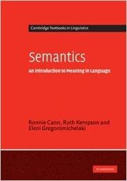 Semantics: An Introduction to Meaning in Language: Context and Meaning (Cambridge Textbooks in Linguistics) indir
