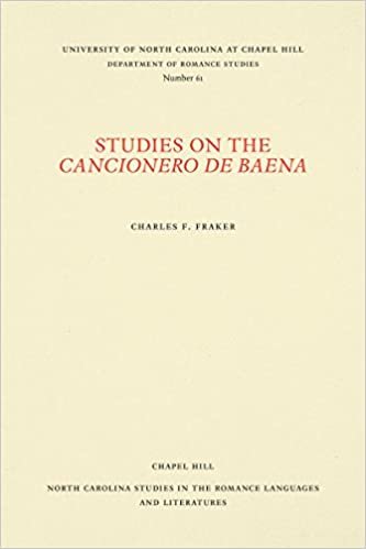 Studies on the Cancionero de Baena (North Carolina Studies in the Romance Languages and Literatures)