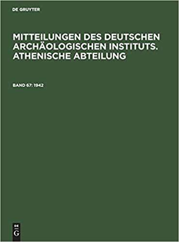 1942 (Mitteilungen Des Deutschen Archäologischen Instituts. Athenische Abteilung)