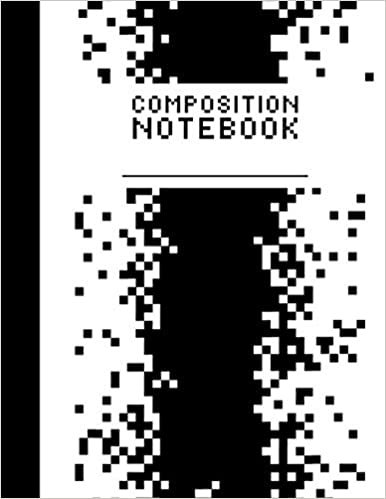 Composition Notebook: Single Subject | 110 Wide Rule Pages | Pixel Art Gamer | Black