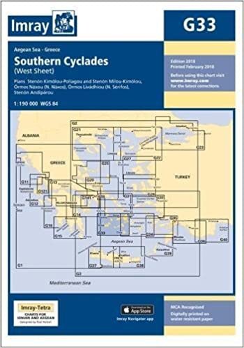 Imray Chart G33: Southern Cyclades (West Sheet) (G Charts) indir