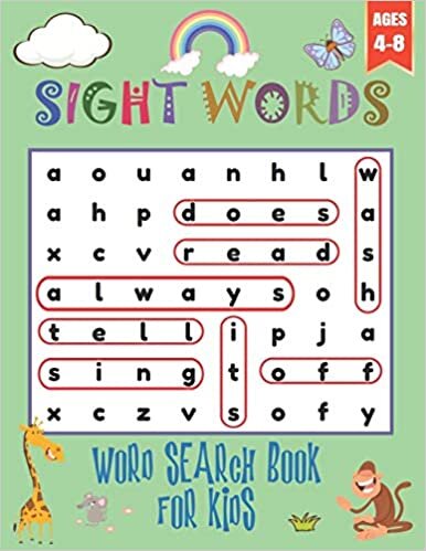 Word Search for Kids Ages 4-8 Large Print: Sight Words Learning Materials Brain Quest Curriculum Algebra Activities Workbook Worksheet Book Word ... books, classroom books, games, maze workbook