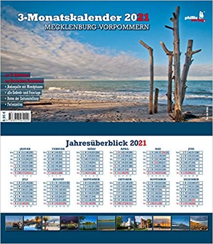 Drei-Monatskalender Mecklenburg-Vorpommern 2021
