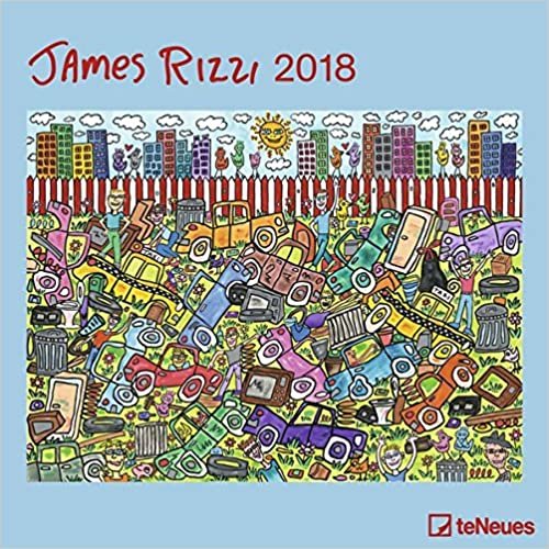 2018 James Rizzi Calender - teNeues Grid Calendar- Art Calender - 30 x 30 cm indir