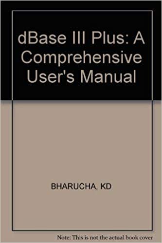 dBASE III Plus: A Comprehensive User's Manual