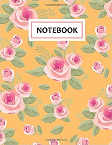 Notebook: Pink Rose Bloom (8.5 x 11 Inches)