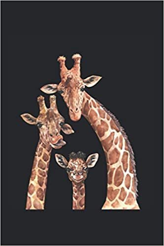 Notebook: Funny Giraffe Family Safari Animal Fun Notebook 6x9 Inches 120 dotted pages for notes, drawings, formulas | Organizer writing book planner diary