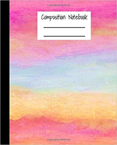 Composition Notebook: Beautiful Watercolor Wide Rule Lined Paper Notebook Journal For Students