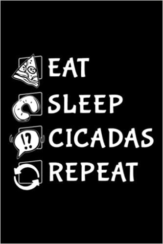 Running Log Book - Eat Sleep Cicadas Repeat Funny: Cicadas, Daily and Weekly Run Planner to Improve Your Runs, Track Distance, Time, Speed, Weather, ... Day By Day Log For Runner & Jogger,Agenda