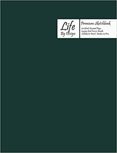 Premium Life by Design Sketchbook Large (8 x 10 Inch) Uncoated (75 gsm) Paper, Olive Cover