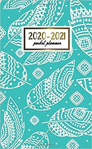 2020-2021 Pocket Planner: Pretty Two-Year Monthly Pocket Planner and Organizer | 2 Year (24 Months) Agenda with Phone Book, Password Log & Notebook | Turquoise Tropical Floral & Geometric Pattern