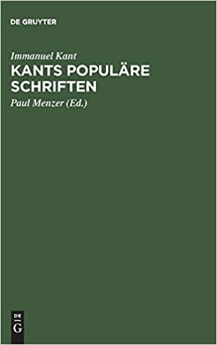 Kants Populäre Schriften