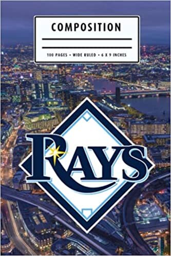 Composition: Tampa Bay Rays Camping Trip Planner Notebook Wide Ruled at 6 x 9 Inches | Christmas, Thankgiving Gift Ideas | Baseball Notebook #22