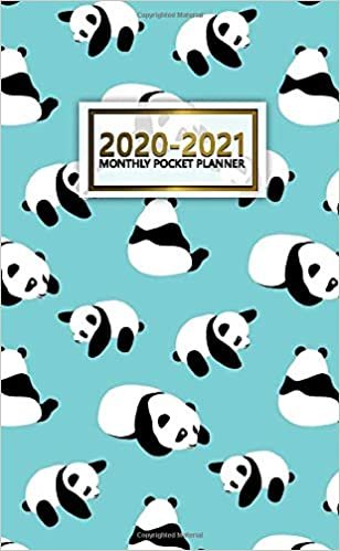 2020-2021 Monthly Pocket Planner: Nifty Blue Two-Year (24 Months) Monthly Pocket Planner & Agenda | 2 Year Organizer with Phone Book, Password Log & Notebook | Cute Panda Bear Pattern