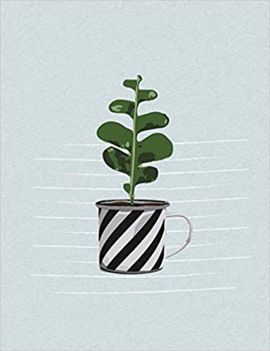 Plant it - Love it! Großes Notizheft Motiv Tasse mit Pflanze indir