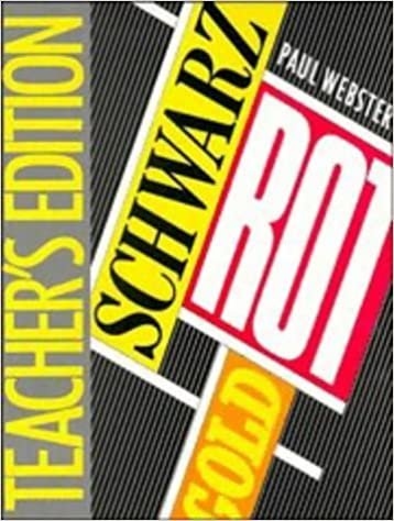 Schwarz Rot Gold Teacher's book (Cambridge Educational): Tchrs'