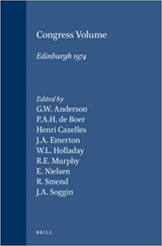 Congress Volume: 8th Congress of the International Organization for the Study of the Old Testament, Edinburgh, 1974 (Vetus Testimentum, Supplements)
