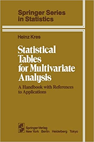 Statistical Tables for Multivariate Analysis: A Handbook with References to Applications (Springer Series in Statistics)