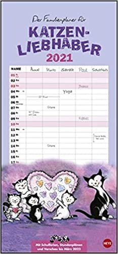 Jacob Familienplaner für Katzenliebhaber - Kalender 2021