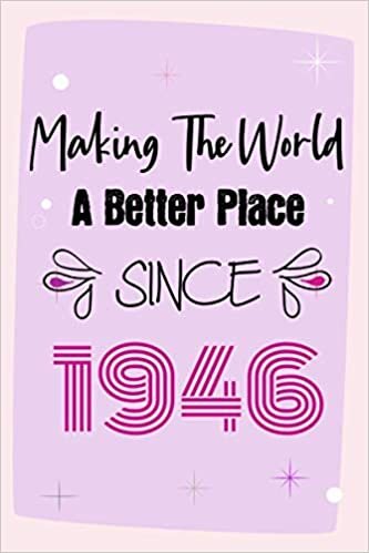 Making The World A Better Place Since 1946: 75th Birthday Gift, Funny Notebook Planner Gift For Family And Friends Born In 1946 , 100 pages, Matte ... x 22.9 cm) (Funny Journal Gifts 75 Year Old) indir