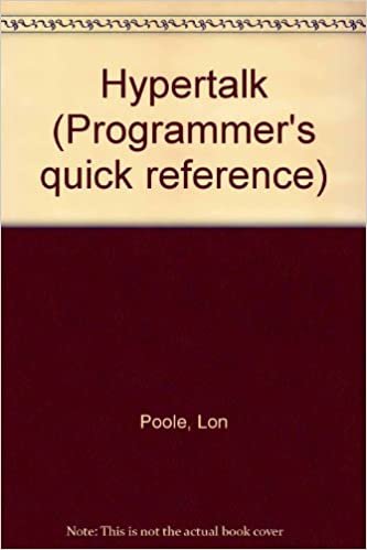 Hypertalk (Programmer's Quick Reference Series)