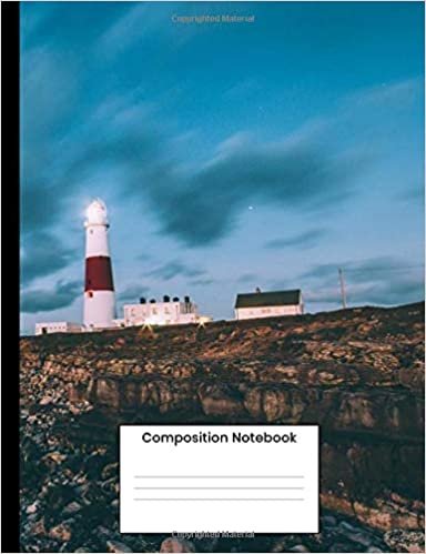 Composition Notebook: Cool Composition Book, Lighthouse Writing Notebook Gift For Men Women s 120 College Ruled Pages indir