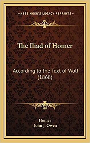 The Iliad of Homer: According to the Text of Wolf (1868)