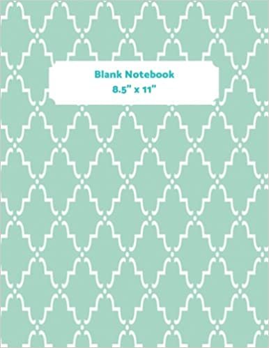 8.5" x 11" Blank Notebook: Green Abstract Pattern Cover For Notes and Journal Entries. Free Layout Book To Write in, Men, Women, Boys & Girls / ... Paper size: Volume 37 (Blank Notebooks)