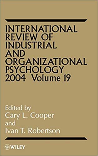 Int Rev of Indust and Org Psych 2004 V19: Vol 19 (International Review of Industrial and Organizational Psychology)