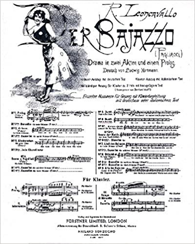 Silvio, zu dieser Stunde: Duett Nedda - Silvio aus "Der Bajazzo". Sopran, Bariton und Klavier.