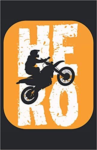 Moto Bike Hero: Notizbuch | Notebook | Liniert, DIN A5 (13.97x21.59 cm), 120 Seiten, creme-farbenes Papier, glänzendes Cover
