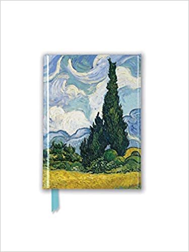 Premium Notizbuch DIN A6: Vincent van Gogh, Weizenfeld mit Zypressen: Unser hochwertiges, liniertes Blankbook mit festem, künstlerisch geprägtem ... Notizbuch DIN A 6 mit Magnetverschluss) indir