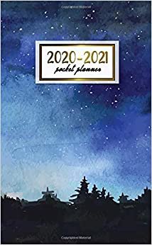 2020-2021 Pocket Planner: 2 Year Pocket Monthly Organizer & Calendar | Cute Two-Year (24 months) Agenda With Phone Book, Password Log and Notebook | Pretty Night Sky & Galaxy Print indir