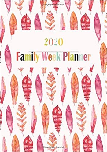 2020 Family Week Planner Calendar and Planner Month to View: weekly planner from January - December 2020. Monthly overview, Budget & Planning Pages. Perforated Shopping Lists, Pocket & Stickers